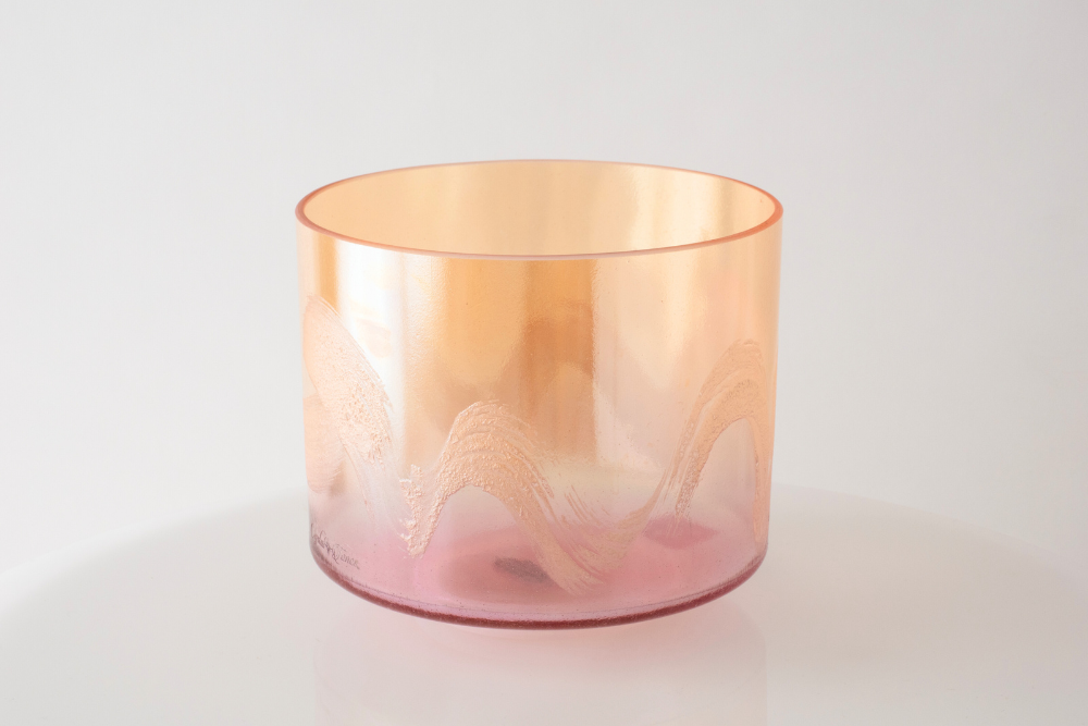 7インチ F#-40 Azeztulite Grandmother Pink Aura Gold(Base) / アゼツライトグランドマザーピンクオーラゴールド(ベース)