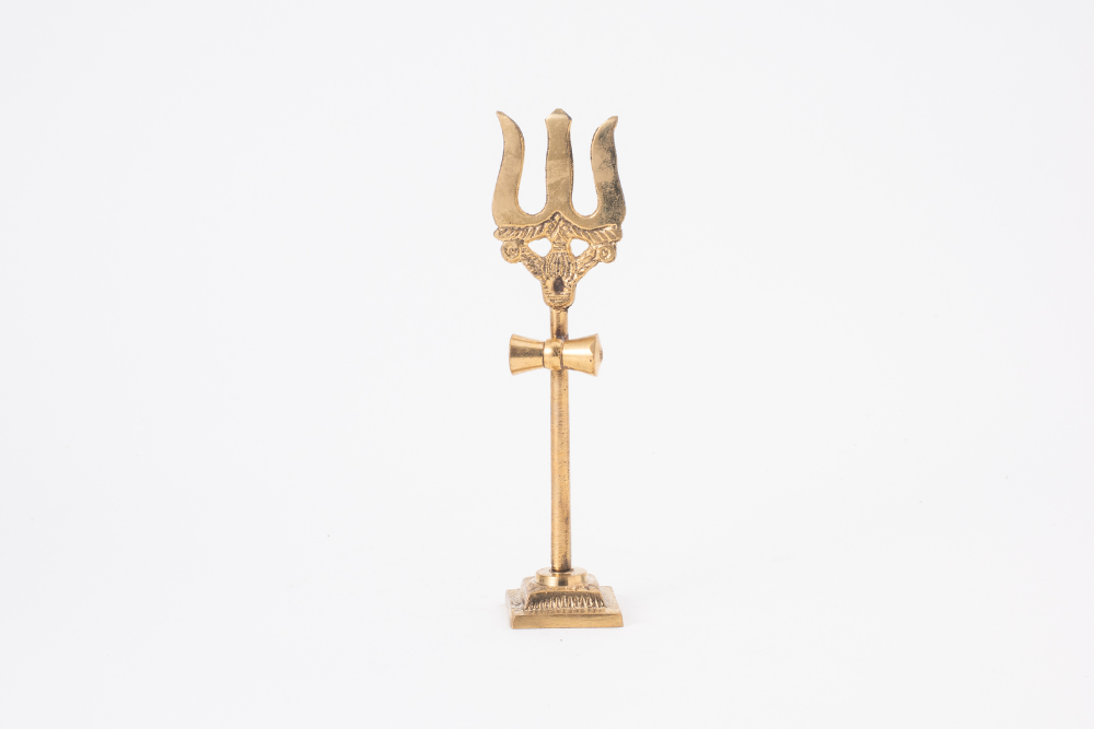 シヴァ神シンボル トリシューラ ダムルー(太鼓)付き_SYMB03