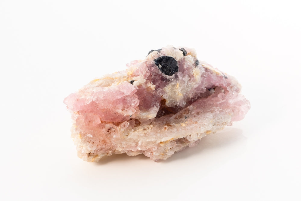 ブラジル・ミナスジェライス州産 ローズクォーツ&ブラックトルマリンクラスター 原石_RQ005