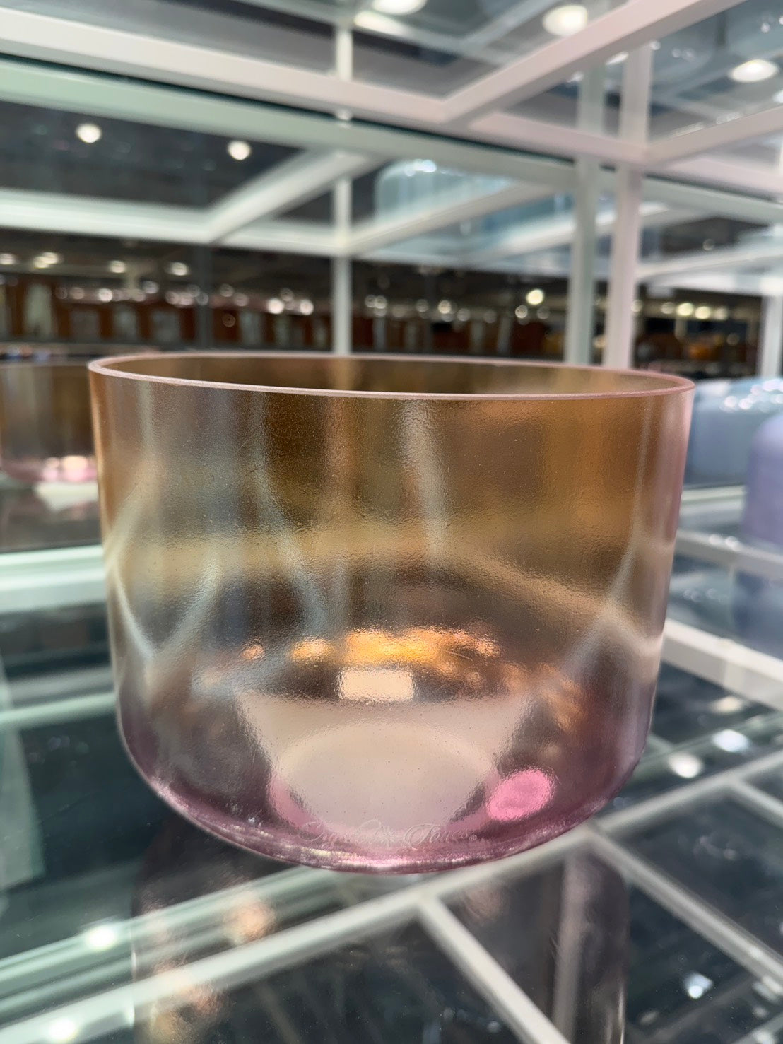 10インチ A+35 Apophyllite Grandmother Pink Aura Gold (Base) / アポフィライト　グランマザー　ピンクオーラ　ベース