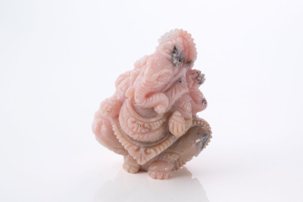 天然石ピンクオパールのガネーシャ ご購入前に在庫確認必要 G.221